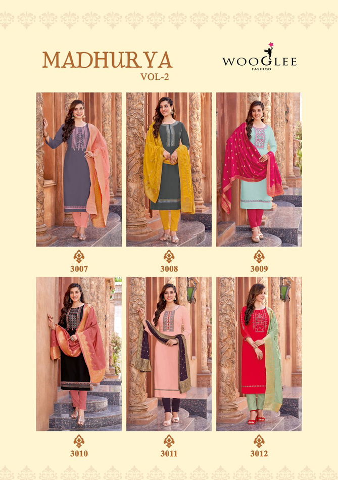 Wooglee Madhurya Vol 2 Embroidery Readymade Suits Catalog